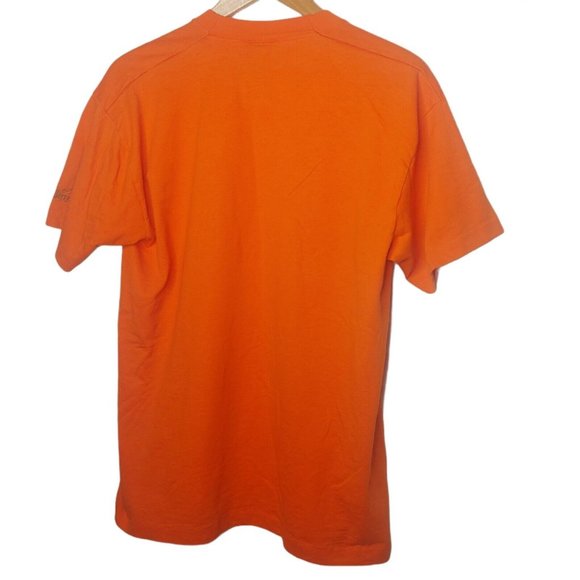 Vintage 91 Single Stitch Brown's Pumpkin Patch Men's XL T Shirt Orange Halloween - Picture 2 of 8